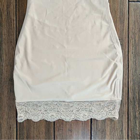 I Am Yummie Nude Shapewear Slip Long Braless Shaper Small Dress Lace Hem Cami - Picture 6 of 8